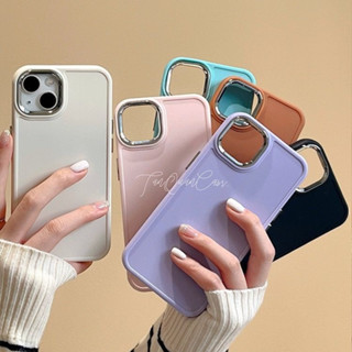 เคสโทรศัพท์มือถือ โลหะ ป้องกันกล้อง สีพื้น แบบเรียบง่าย สําหรับ IPhone 12 13 14 11 Pro Max Ytrtf