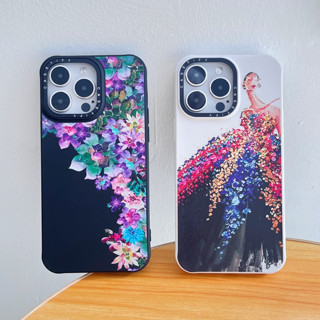 เคสโทรศัพท์มือถือ ลายดอกไม้ สีพื้น สําหรับ iPhone iPhone 6 7 8 plus XS Max 14 ProMax 13 ProMax 11 ProMax 12ProMax