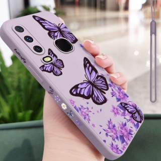 เคสโทรศัพท์มือถือ ลายผีเสื้อ สีม่วง สําหรับ vivo 1801 1716 1915 1907 1606 1610