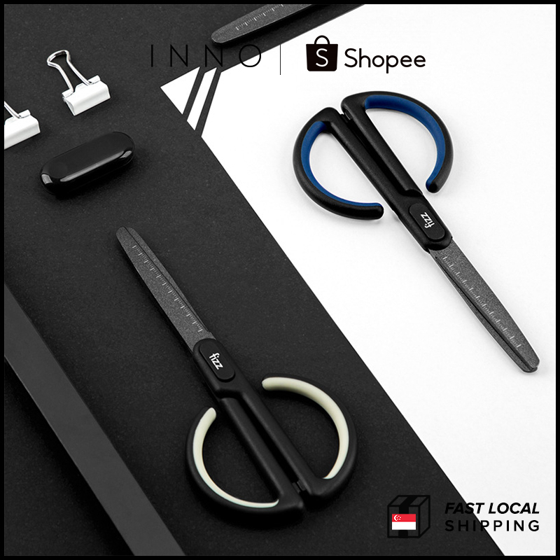 กรรไกร Fizz พร้อมสารเคลือบแก๊สแบบสารกันติด Sharp Matt Finish Non Sticky Local Shipping (INNO)