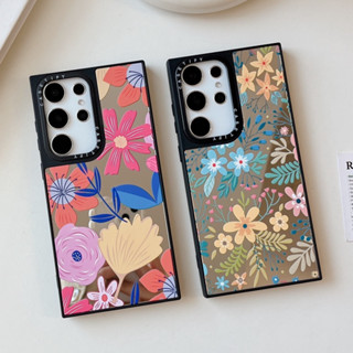 เคสโทรศัพท์มือถือ ลายดอกไม้ พร้อมกระจก สําหรับ samsung S22Ultra S23 S23+ S23Ultra