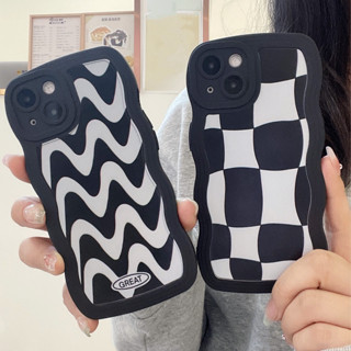 ลายคลื่นคู่น่ารักลายสก็อต VIVO case Y35 Y20 Y15s Y16 Y22 Y21S Y12i Y21 Y12 Y33S Y51A Y15 Y11 Y01 Y31 Y1S Y17 Y20S G Y91 Y91C Y30 Y21A Y20i Y15A Y95 Y51 Y50 Y53s เคสมือถือ vivo