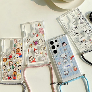 เคส Samsung S23 Ultra Case S22 Ultra S23+ โทรศัพท์มือถือ อะคริลิคแข็ง ใส กันกระแทก พร้อมสายคล้อง ปรับได้ สําหรับ