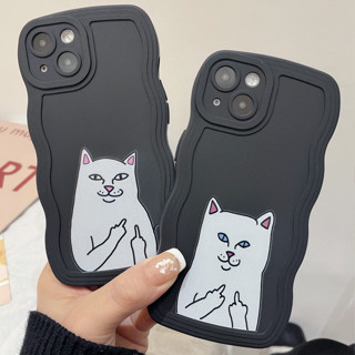 การ์ตูนแมวนิ้วกลางหยัก VIVO case Y35 Y20 Y15s Y16 Y22 Y21S Y12i Y21 Y12 Y33S Y51A Y15 Y11 Y01 Y31 Y1S Y17 Y20S G Y91 Y91C Y30 Y21A Y20i Y15A Y95 Y51 Y50 Y53s เคสมือถือ vivo