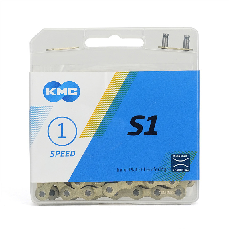 โซ่จักรยาน KMC S1 โซ่ความเร็วเดี่ยว (ลิงค์ที่ขาดหายไป) 112 ลิงค์