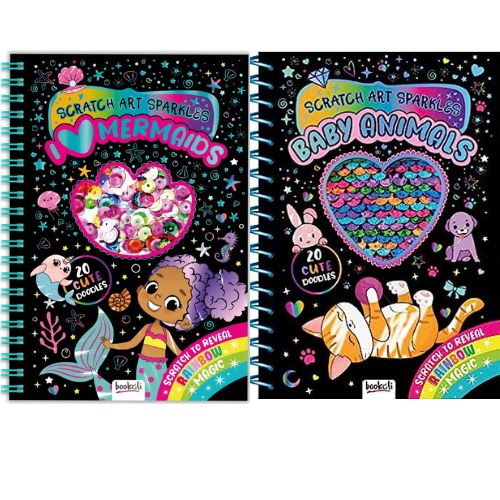 Scratch Art Sparkles I Love Baby Animals/นางเงือก (Bookoli)
