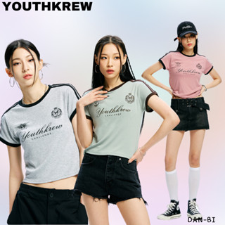 [YOUTHKREW] Yk LINE ตราสัญลักษณ์ CROP TEE / 3COLOR / ขนาดฟรี / ของแท้ 100%