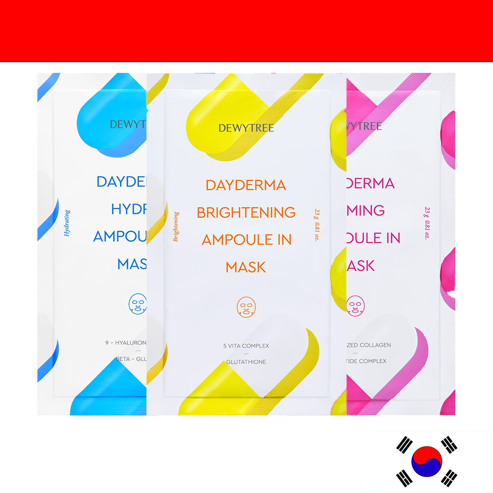 [DEWYTREE] Dewytree มาร์คหน้า dayderma ampoule มาส์กหน้า 23 กรัม 10ชิ้น 3 ประเภท korea shop korean t