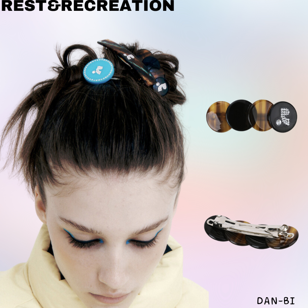 [REST&RECREATION] Rr โลโกวงกลมผม PIN หลายสี / ของแท้ 100% / จัดส่งที่รวดเร็ว