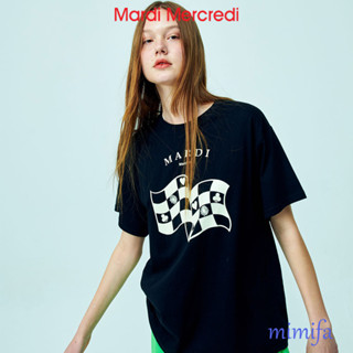 [MARDI Mercredi] เสื้อยืดแขนสั้น ลายตารางหมากรุก