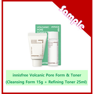 [SAMPLE] Innisfree โทนเนอร์ภูเขาไฟ ทําความสะอาดรูขุมขน 15 กรัม และโทนเนอร์ปรับผิว 25 มล. #45