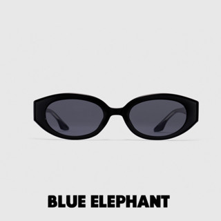 [BLUE Elephant] แว่นตากันแดด RAFFIA สีดํา สไตล์เกาหลี สําหรับผู้ชาย และผู้หญิง 2023 | แว่นตากันแดด ป้องกันรังสียูวี 400 สไตล์เรโทร สีดํา