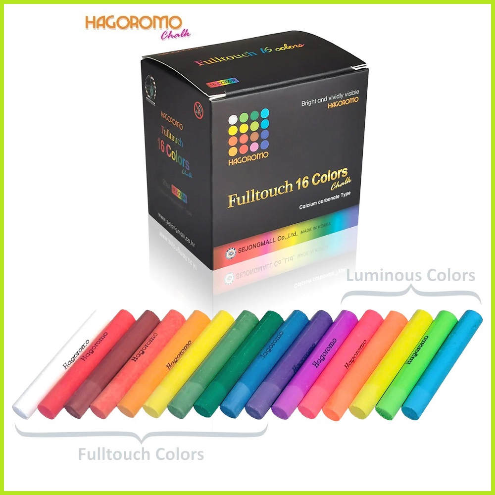 Hagoromo FullTouch Color Chalk 1 Box [72 Pcs/White]