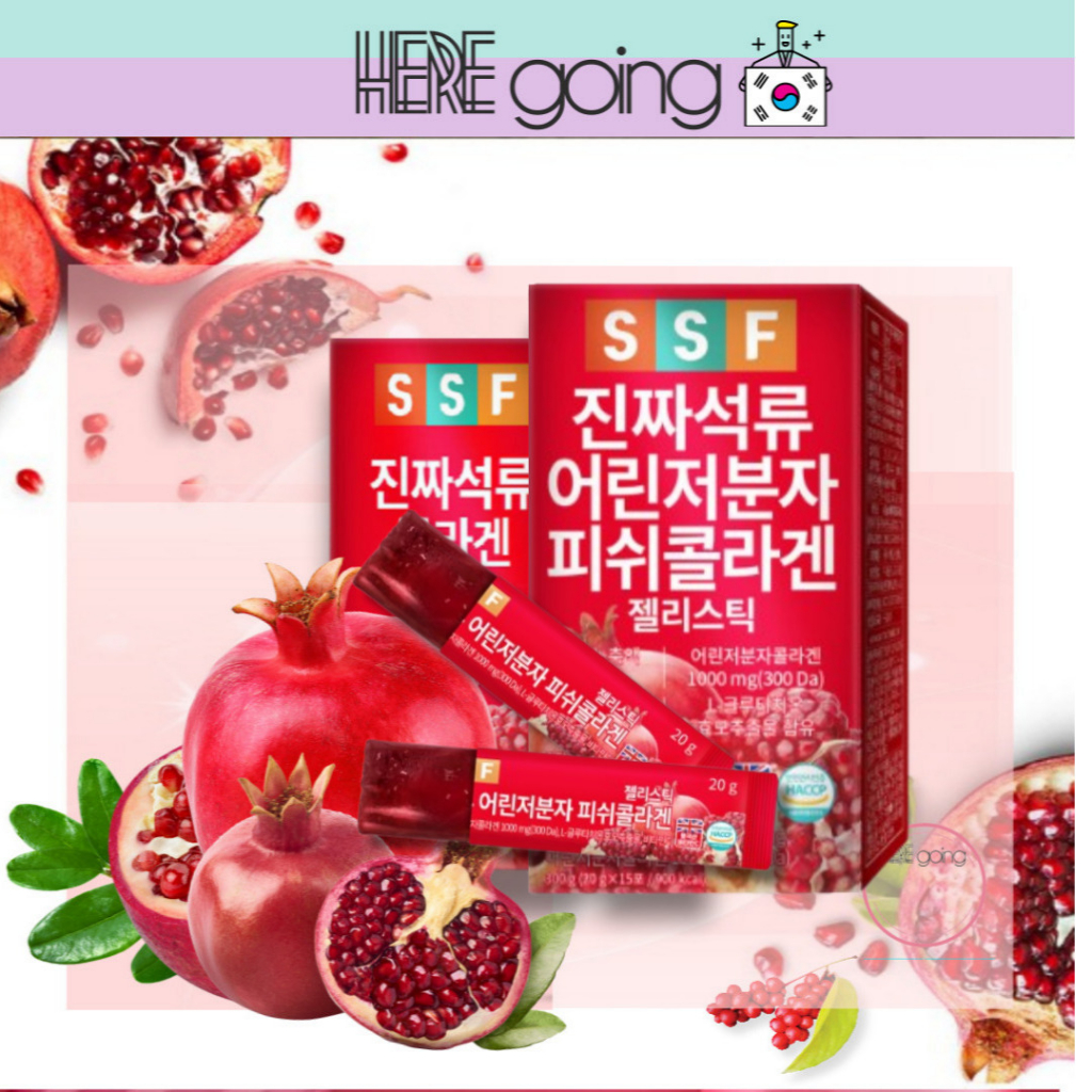 pure food pomegranate collagen jelly stick 15  packs / ส่งจากเกาหลี✈️