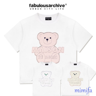 Fabulousarchive เสื้อยืดครอป ลายหมีเจลลี่ สําหรับผู้หญิง