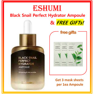 Eshumi Black Snail Perfect Hydrator Ample (ฟรีของแถม)★ Innisfree Energy Mask X 3EA)