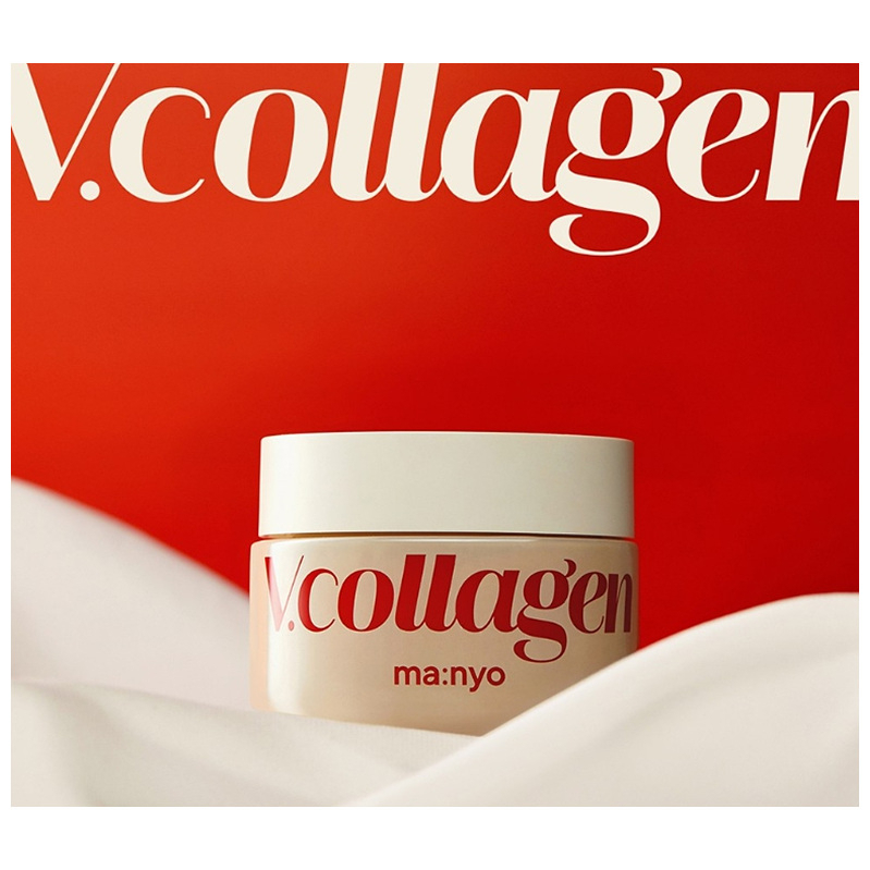Manyo Factory V Collagen Heart Fit ครีมบํารุงผิวหน้า ให้ความชุ่มชื้น 50 มล.