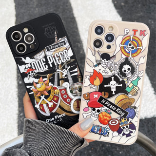 เคสโทรศัพท์มือถือ TPU นิ่ม ลายข้าง ลายคู่รัก วันพีซน่ารัก สําหรับ iPhone 11 XR 7 8 6 6s Plus 14 13 12 Pro MAX X XS MAX SE 2020 iPhone เคส