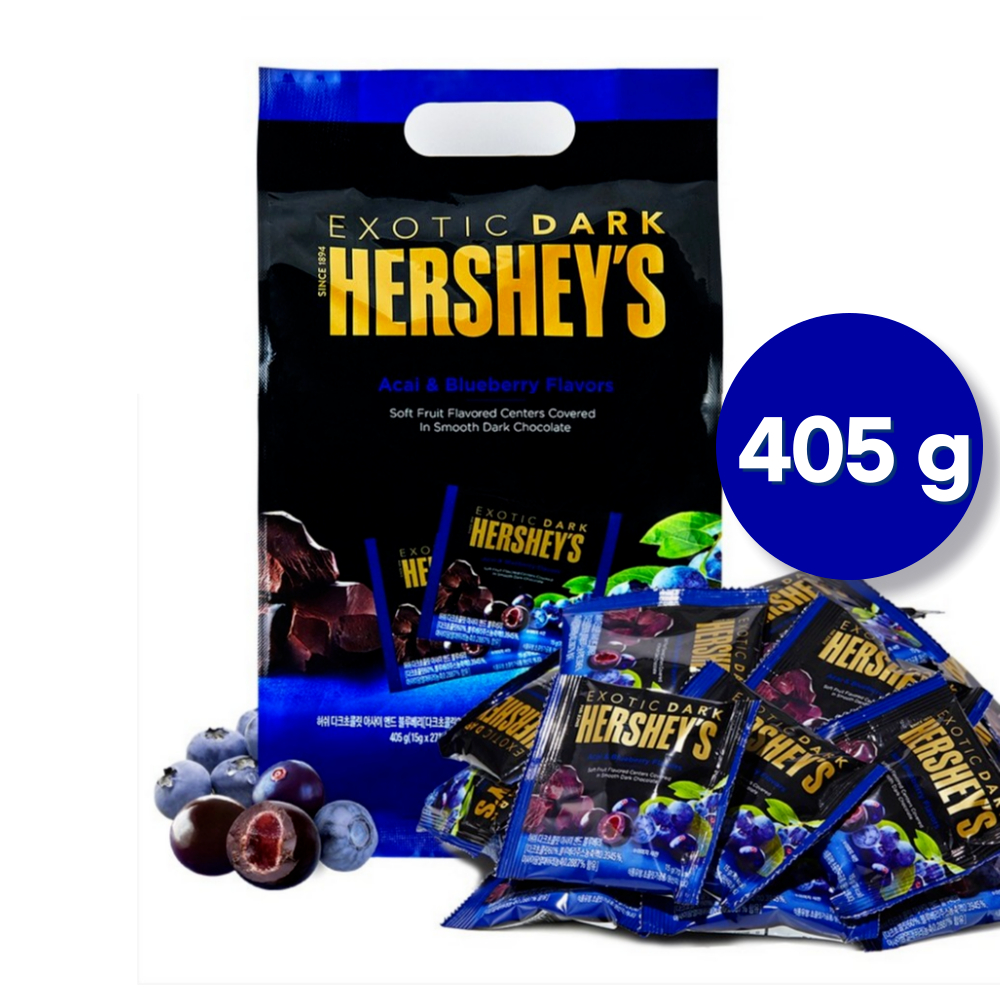 HERSHEY ดาร์กช็อกโกแลต Acai & บลูเบอร์รี่ 405g | พรีเมี่ยมริชดาร์กช็อกโกแลต