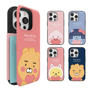 Kakao Friends เคสโทรศัพท์มือถือ แม่เหล็ก ลายหัวใจน้อย สไตล์เกาหลี สําหรับ iPhone 14 Plus Pro Max