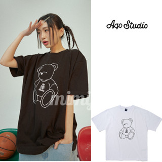 Aqo เสื้อยืด ลายอวกาศ หมีพัฟฟี่