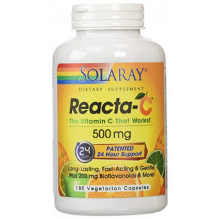 Solaray Reacta-C 500mg แคปซูลเจดีย์ [180 เม็ด]