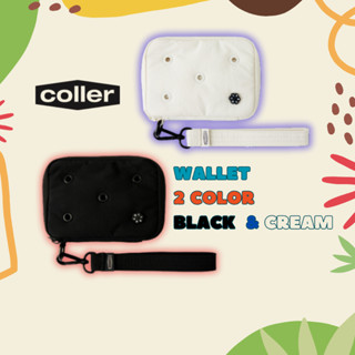 [LINE Friends X COLLER] กระเป๋าสตางค์ 2 สี / ดํา / IVORY /coller กระเป๋า