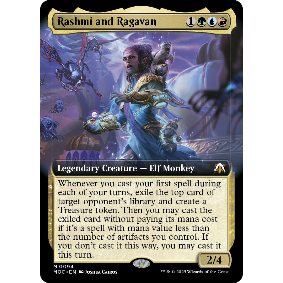 Moc_094 Rashmi และ Ragavan EA BL MTG Magic the Gathering: มีนาคมแห่งเครื่องจักร Commander Extended A