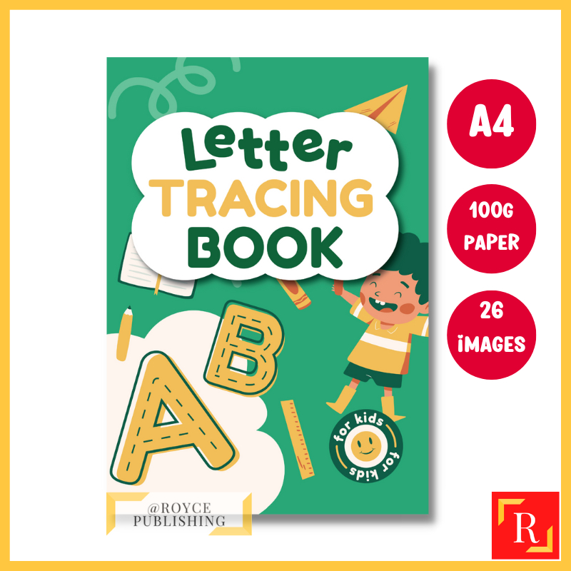 หนังสือการคํานวณตัวอักษรสําหรับเด็กก่อนวัยเรียนและเด็กวัยหัดเดิน 5 - (A4 26 ภาพ 100gsm) ROYCE PUBLIS
