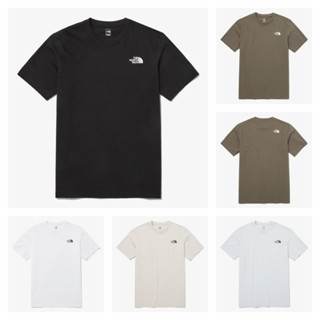 (NT7UP47) The NORTH FACE COTTON BASIC S/S R/TEE เสื้อยืด ผ้าฝ้าย แขนสั้น คอกลม พิมพ์ลายตัวอักษร