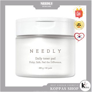 NEEDLY Daily Toner Pad 60pc แผ่นโทนเนอร์ขัดผิวหน้า 280 กรัม 60 ชิ้น พร้อม BHA &amp; PHA สําหรับกระชับรูขุมขน