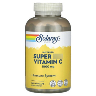 Solaray Super Vitamin C หมวกบัฟเฟอร์ผัก [360 แคปซูล]