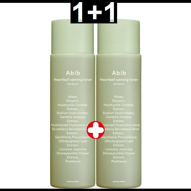 1+1 abib heartleaf Calming toner Skin Booster 200 มล. โทนเนอร์ใบหัวใจ Abib Heartleaf Calming Toner S