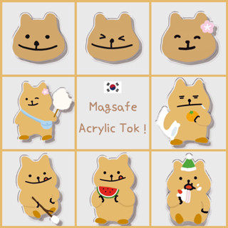 🇰🇷【 Korean Made Quokka Magsafe อะคริลิค Toks Collection 】 ArtiSquare ขาตั้งโทรศัพท์มือถือ ขนาดใหญ่ น่ารัก ที่วางนิ้ว ขาตั้ง EasyGrip อะคริลิค Smart Korea