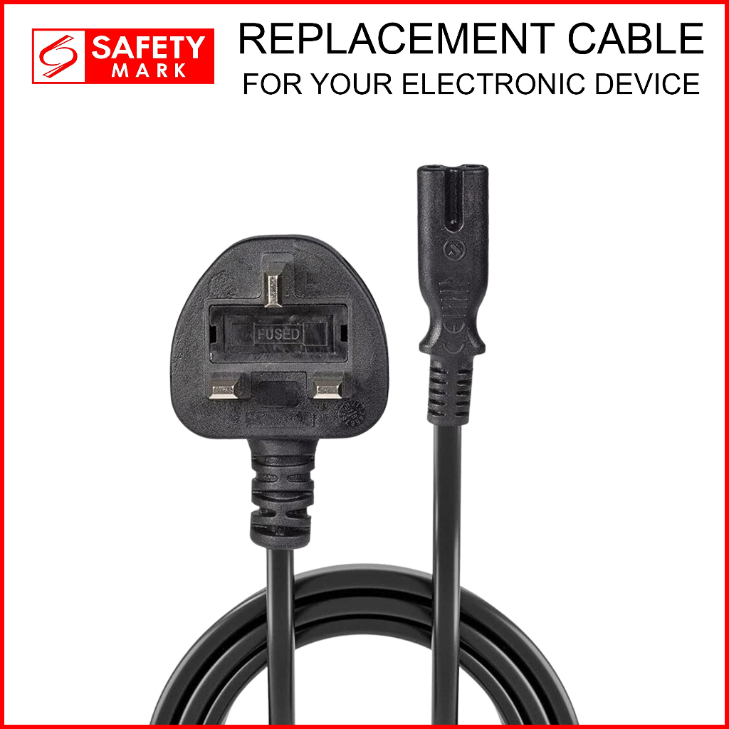 Singpaore Safety Mark สายไฟสําหรับพัดลมสมาร์ททีวีลําโพงอะแดปเตอร์คอมพิวเตอร์แหล่งจ่ายไฟ C7 สาย