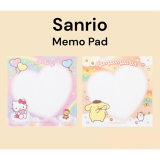 [Sanrio] แผ่นกระดาษโน้ต สีรุ้ง 100 แผ่น (Kitty,Pompurin)