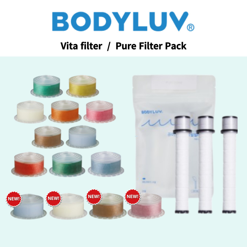 [Bodyluv] ที่กรองน้ำฝักบัวเกาหลี และสายชำระ ไส้กรอง Vita บริสุทธิ์ ฝักบัว ไส้กรองฝักบัว Seoul Stone
