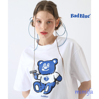 เสื้อยืด พิมพ์ลายกราฟฟิค BADBLUE BadBear