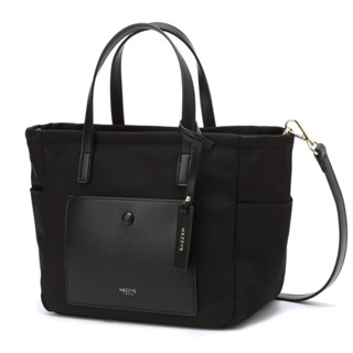 Hazzys Light it Bag Black Simple Pocket Nylon Top Zip Tote Cross Shoulder Bag S / from Seoul, Korea