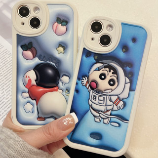 oppo case A78 A17 17K A77 A77s oppo 2F A16 A15 A57 A94 A93 A54 A95 A76 A96 A55 A53 A32 A33 A31 A5S A3S A9 A5 A92 A52 A72 A91 Reno 4 Reno 5 Reno 6 Reno 7Z Reno 8Z F17 F19 Pro F11 F9 นักบินอวกาศการ์ตูนคู่แฟชั่น 3 มิติ เคส oppo