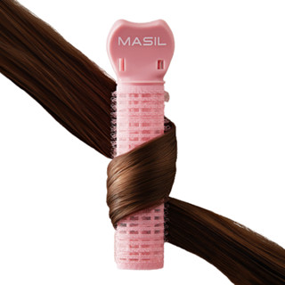 Masil ชุดกิ๊บติดผมหน้าม้า จัดแต่งทรงผม แบบธรรมชาติ (2 ชิ้น) สีชมพู