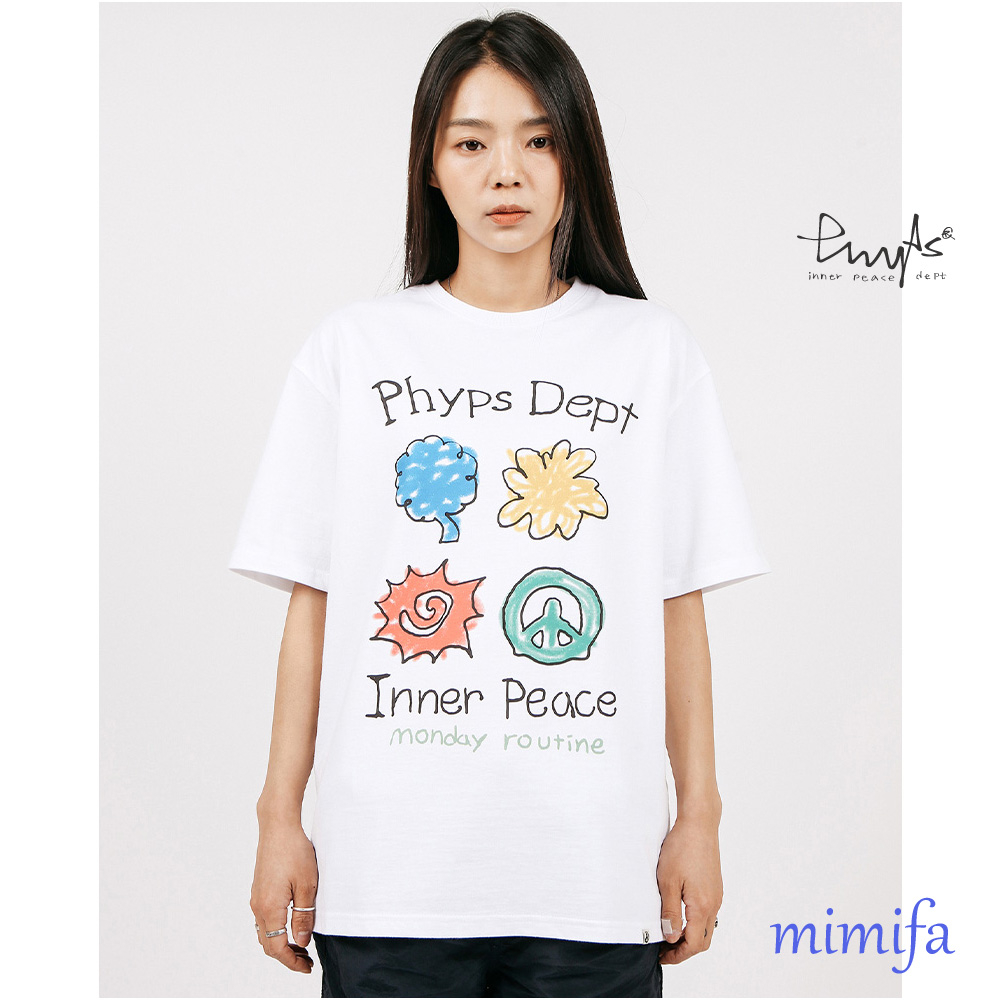 PHYPS® PHYSICAL EDUCATION DEPARTMENT เสื้อยืด พิมพ์ลาย PHYPS CRAYON EMOJI SS เพื่อการศึกษากายภาพ