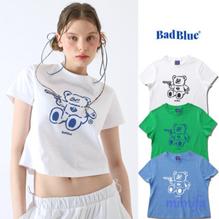 Badblue เสื้อยืดครอป กํามะหยี่ สีแดง Wendy pick BadBear