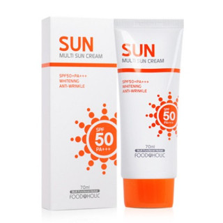 [Foodaholic] ครีมกันแดด SPF50 PA+++ 70 มล. ป้องกันแดด สีขาว