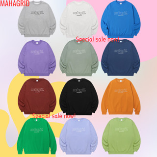 [MAHAGRID] Unisex THIRD LOGO CREWNECK / 11 สี / RED-VELVET WENDY PICK / STRAY KIDS / ของแท้ 100% / สินค้าเกาหลี / ทุกวัน