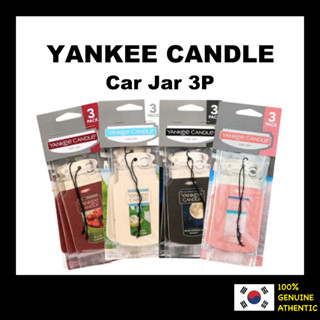 [Yankee Candle] โหลใส่เทียน 3P ผ้าฝ้าย ทําความสะอาดรถยนต์ สีชมพูเชอร์รี่ สีดํา