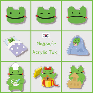 🇰🇷【 Korean Made Frog Magsafe Acrylic Toks Collection 】 ArtiSquare Guri ขาตั้งโทรศัพท์มือถืออะคริลิค ขนาดใหญ่ น่ารัก ขาตั้งวางนิ้ว EasyGrip สไตล์เกาหลี