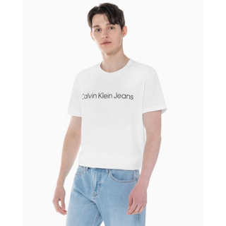 [CALVIN Klein] เสื้อยืดแขนสั้น พิมพ์ลายโลโก้ 5 สี สําหรับผู้ชาย (สีขาว สีดํา สีเทา สีเทา สีเบจ)