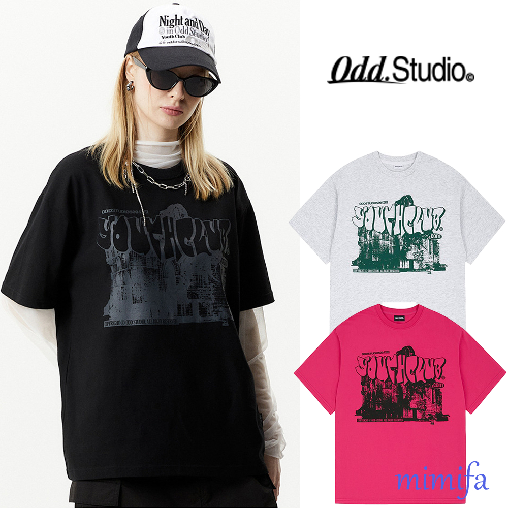 เสื้อยืด พิมพ์ลายกราฟฟิค OddStudio Youthclub สําหรับผู้ชาย