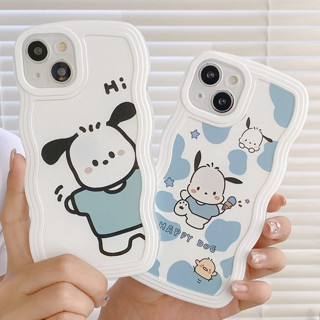 เคสโทรศัพท์มือถือ TPU นิ่ม การ์ตูนหมาพาช่าน่ารักลายคลื่น สําหรับ iPhone 11 XR 7 8 6 6s Plus 14 13 12 Pro MAX X XS MAX SE 2020 iPhone เคส